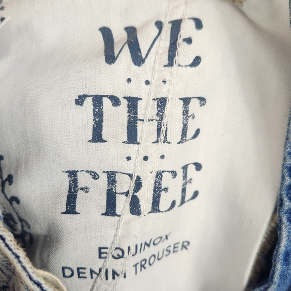 Free People Boho Equinox Denim Trouser Open Sky High Rise Super Wide Leg 27 - Picture 14 of 16